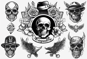 gangster tattoo for back tattoo idea