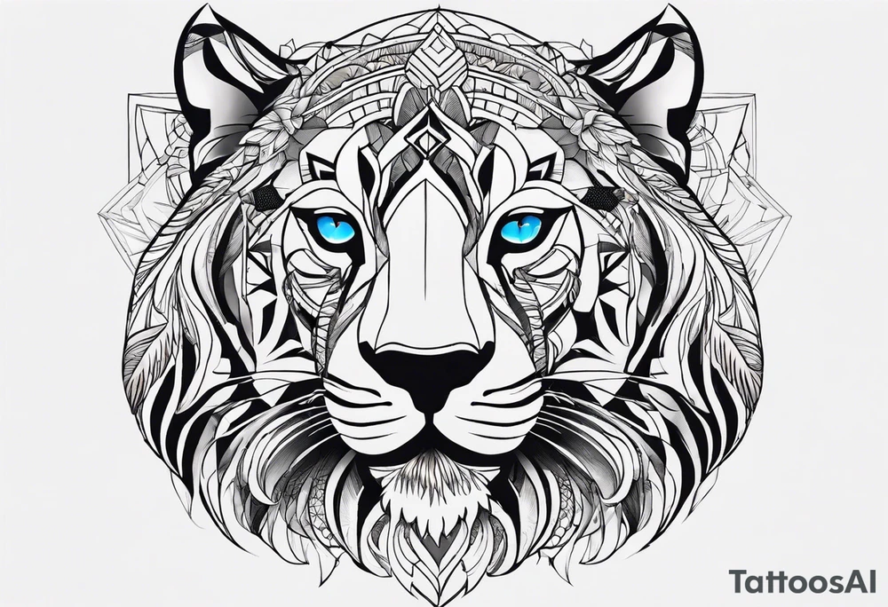 детская ножка на фоне львенок tattoo idea
