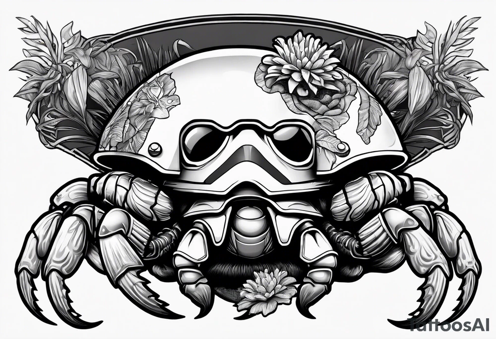 hermit crab wearing a storm trooper helmet tattoo idea hermit crab wearing a storm trooper helmet tattoo idea