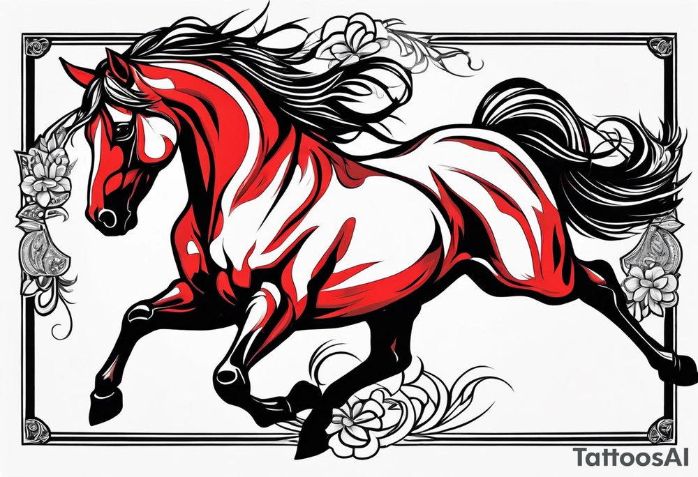 Red horse tattoo idea