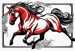 Red horse tattoo idea