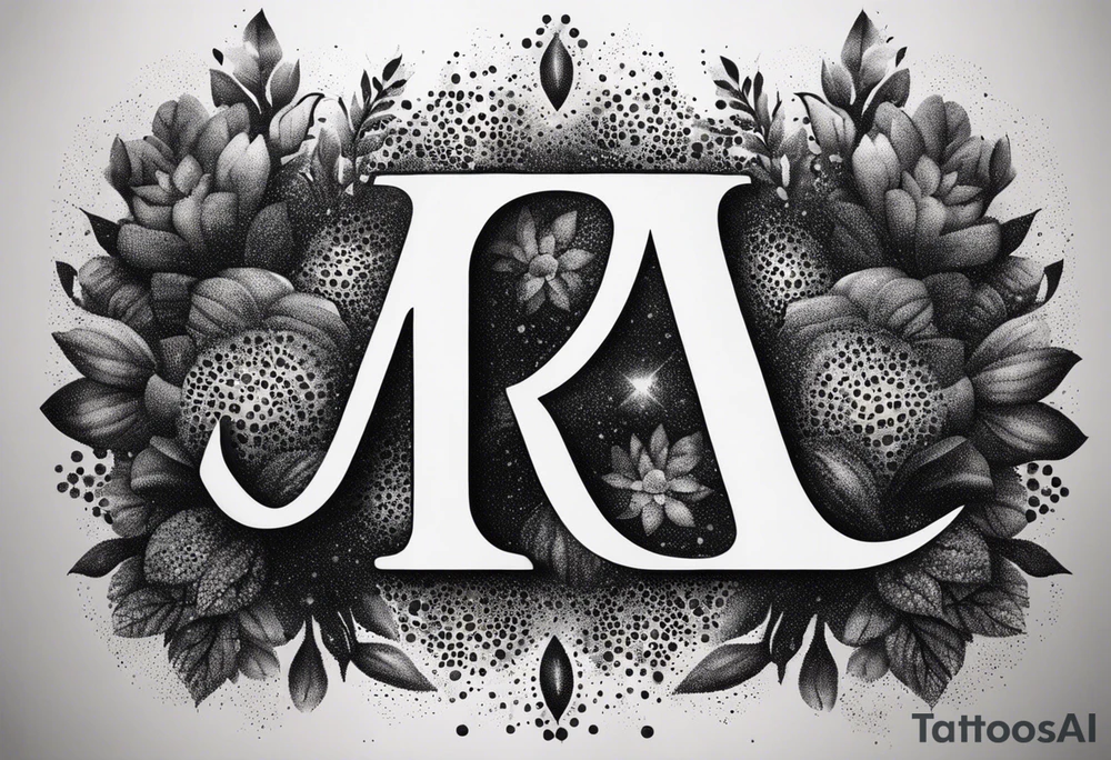 A headband with the letters A R in the middle tattoo idea