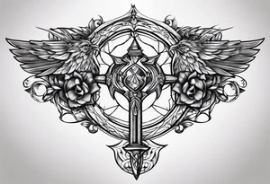 broken sword weapon tattoo idea