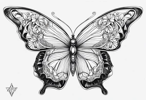 Butterfly with psalm 139:14 written tattoo idea