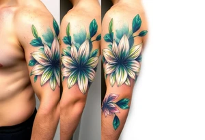 Lilies and emeralds tattoo idea