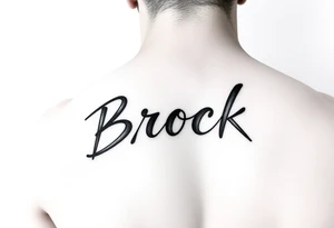 The name, Brock with makeup brush tattoo idea