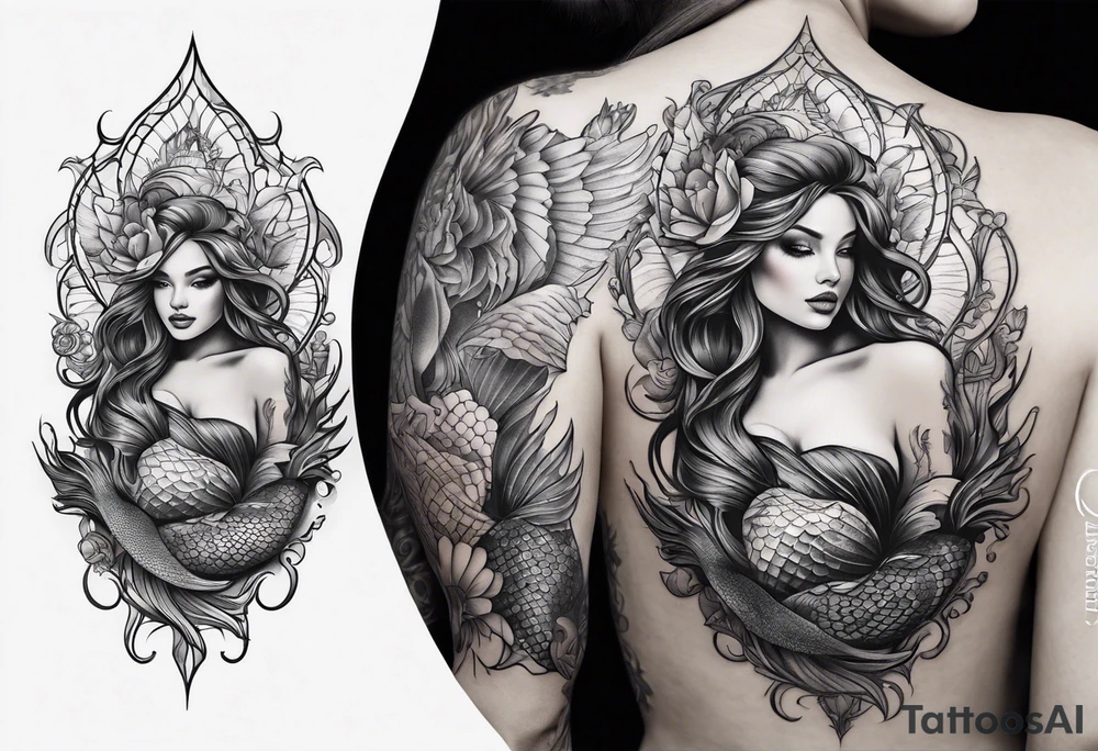 mermaid tattoo idea