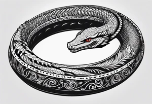 ouroboros with chopped off head tattoo idea