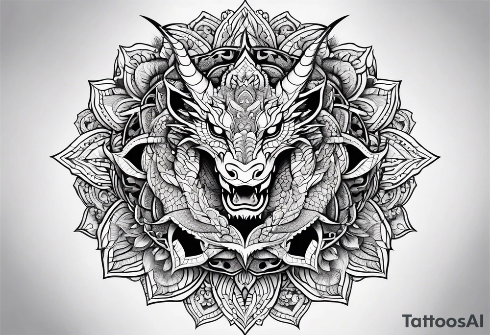 Dragon Mandala tattoo idea