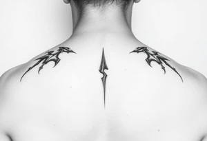 pencil sketch of dark and light emotion tattoo idea