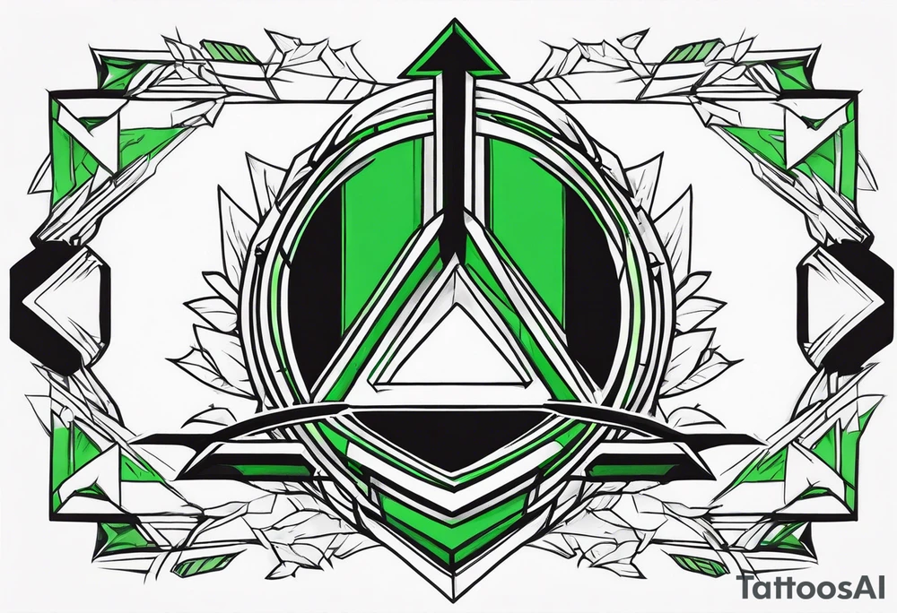 Green arrow logo tattoo idea