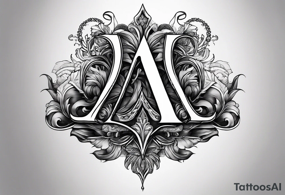 the letters A W R tattoo idea