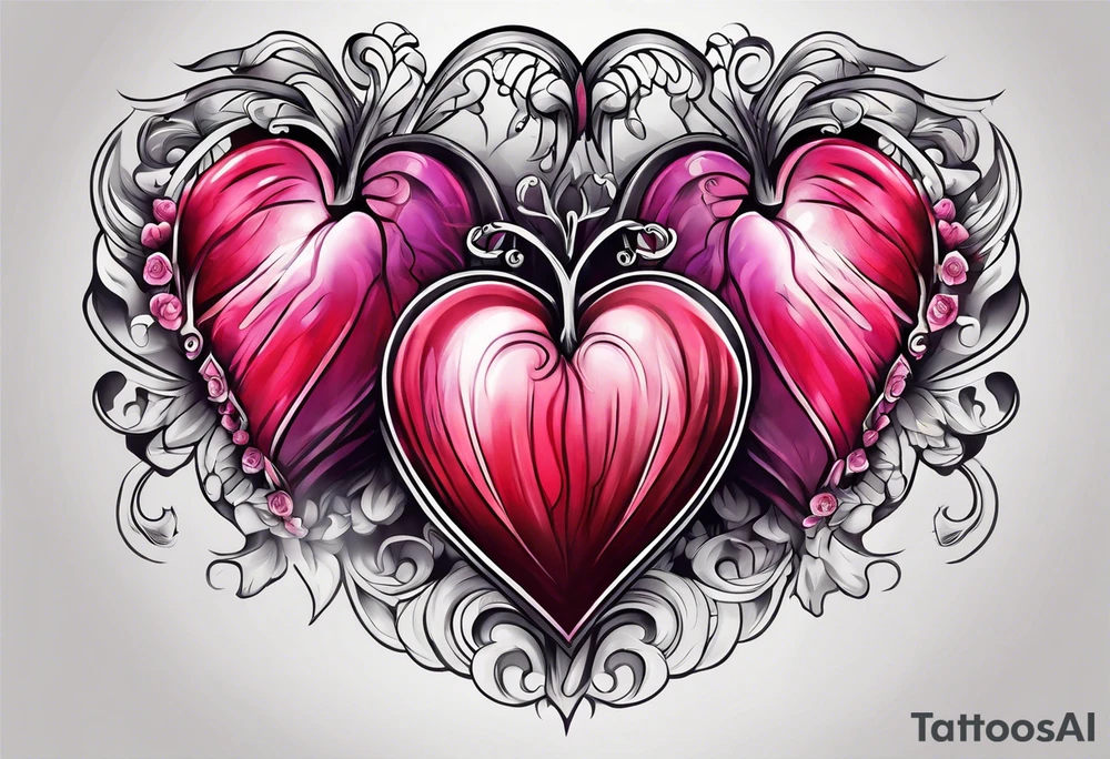 Bleeding heart tattoo idea