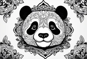 a fat cute panda tattoo idea