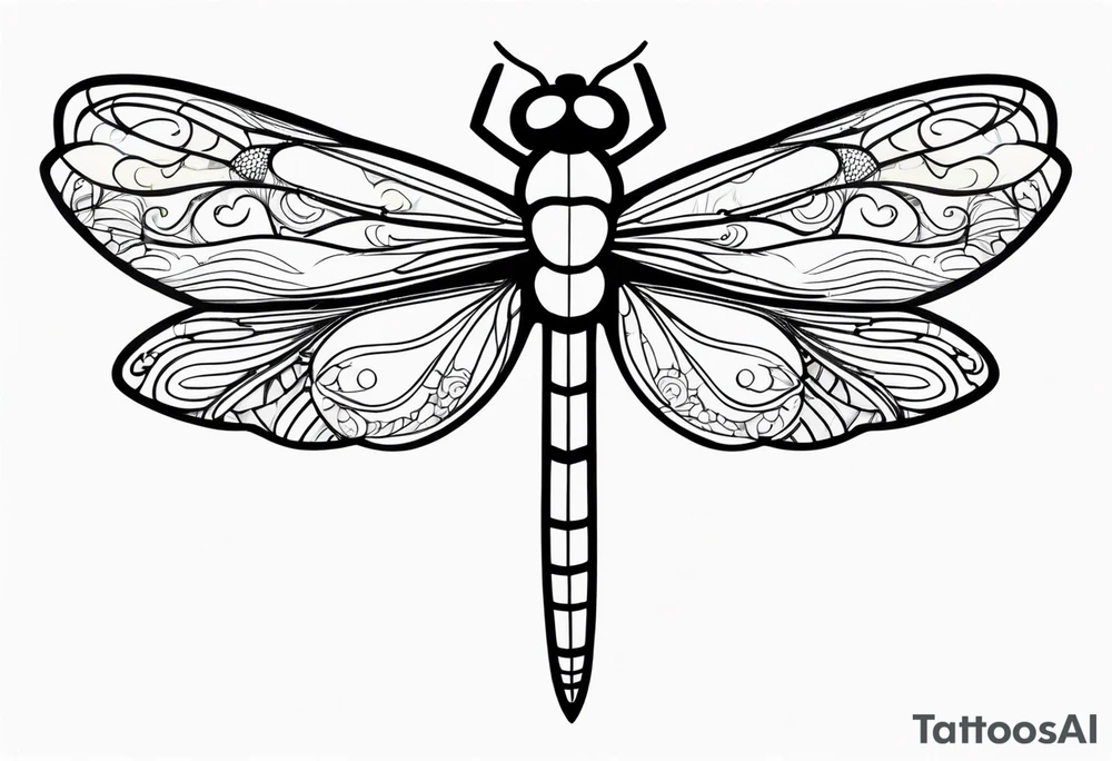 dragonfly simplistic tattoo idea