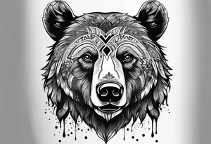 Craziest bear tattoo that you can come up with tattoo idea