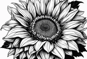 Sunflower tattoo idea