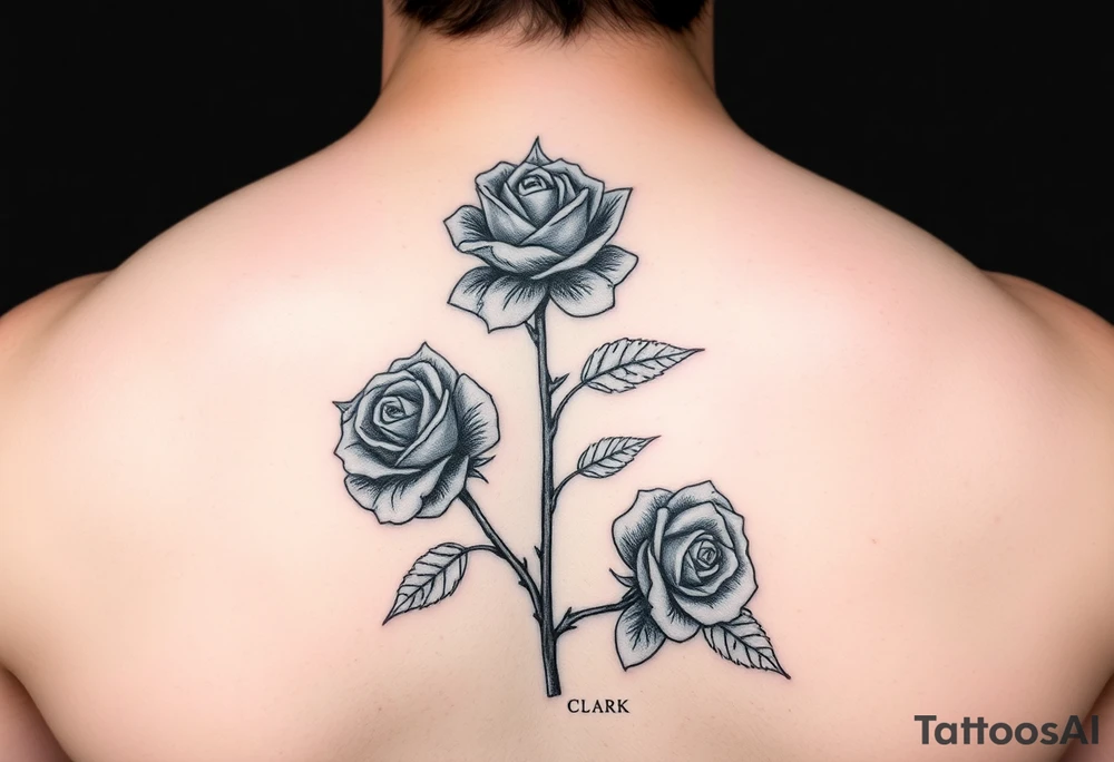 The name Clark. Roses weed tattoo idea