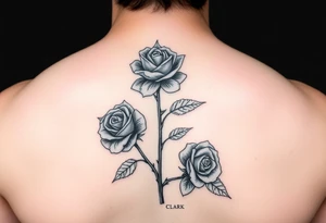 The name Clark. Roses weed tattoo idea