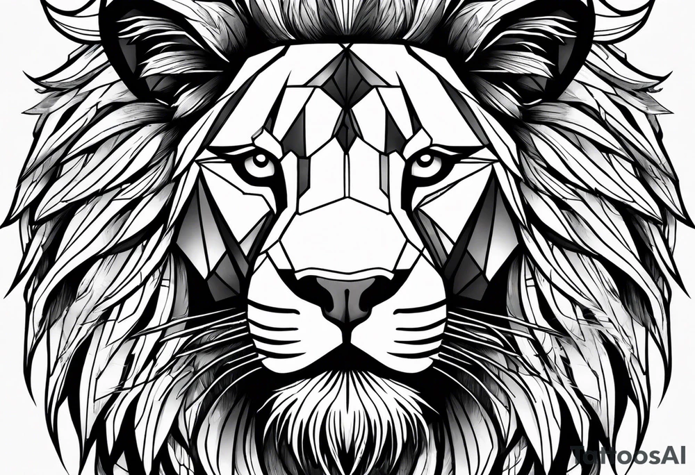 powerful majestic lion tattoo idea