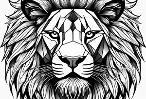 powerful majestic lion tattoo idea
