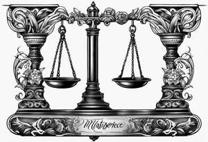 Balance scales tattoo idea