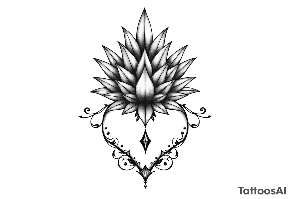 Bushy crown pineapple vagina, design to go over vagina , erotic vagina area design, anus to be at the bottom tattoo idea