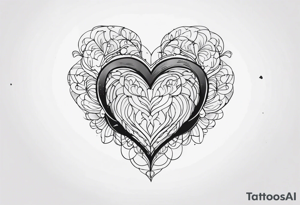 mind over heart tattoo idea