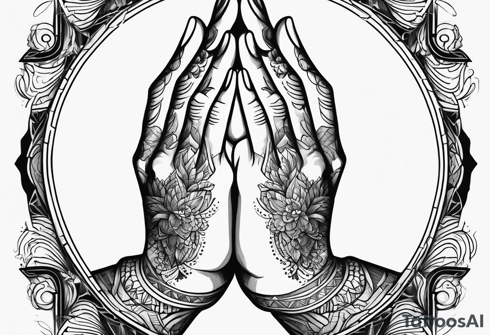 praying hands tattoo idea