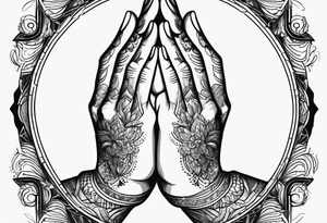 praying hands tattoo idea