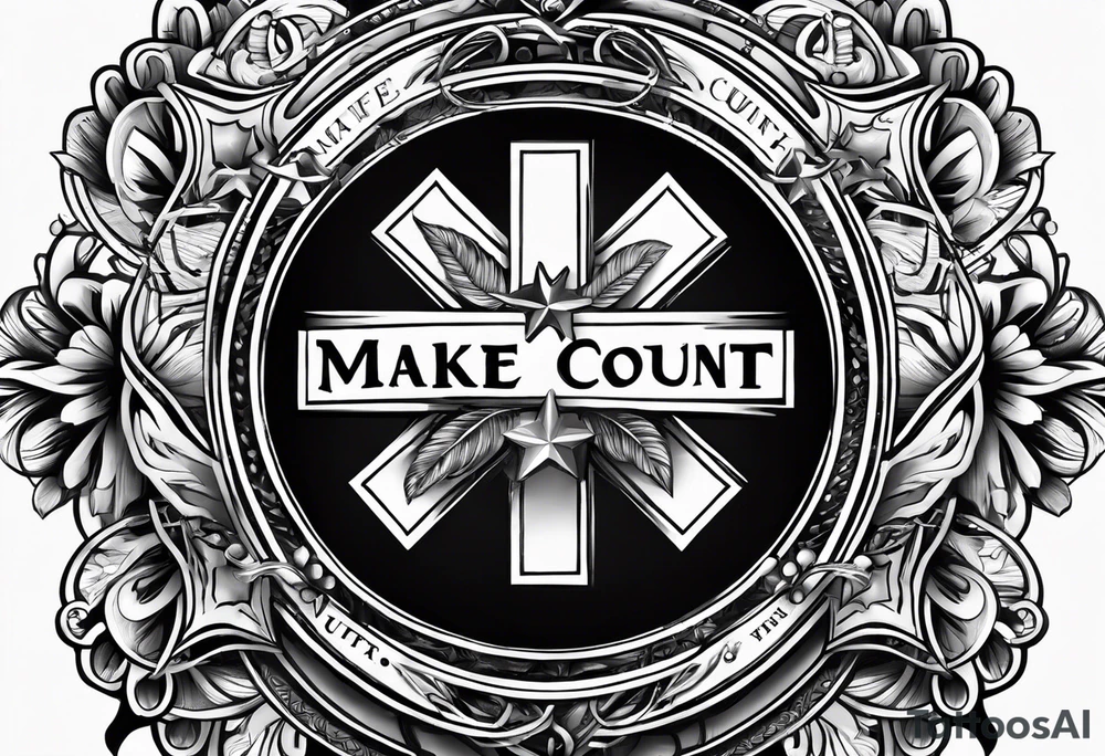 Star of Life with the slogan make every second count tattoo idea