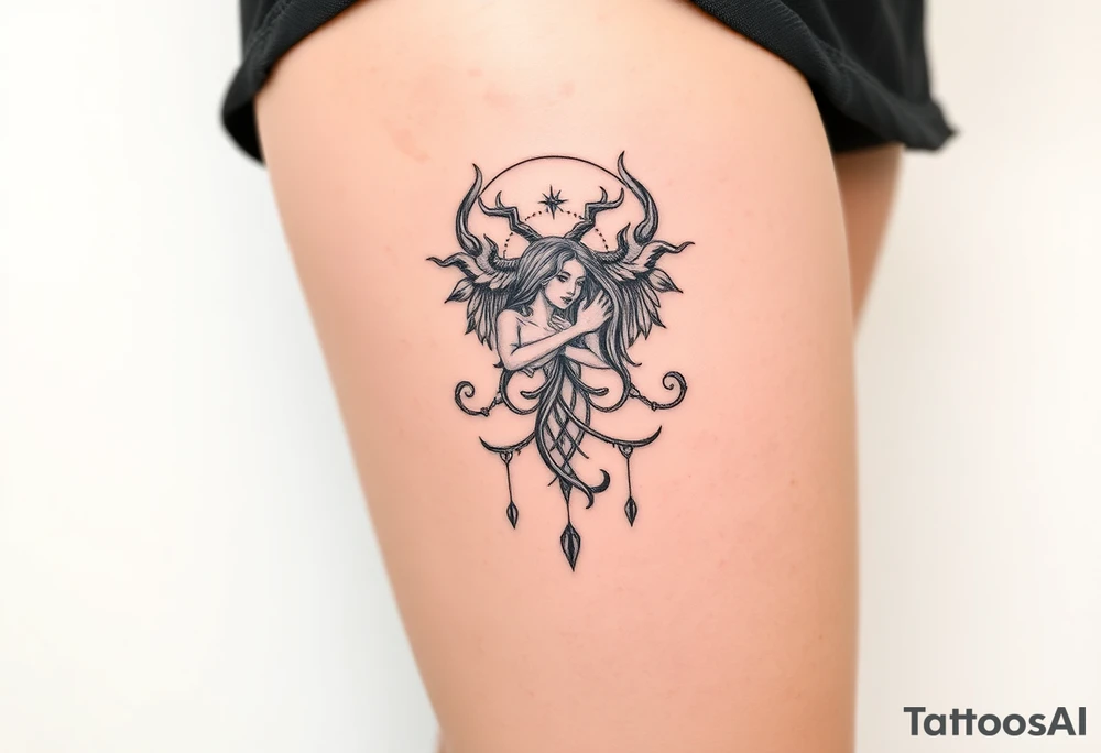 Tarot, the lovers ,witchy, Norse ,viking, hecate tattoo idea