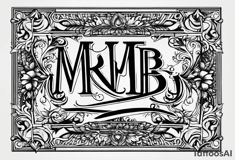 letters: "MRBG" underlined, equally separated
simple, clear, plain, unadorned, no background tattoo idea letters: "MRBG" underlined, equally separated
simple, clear, plain, unadorned, no background tattoo idea