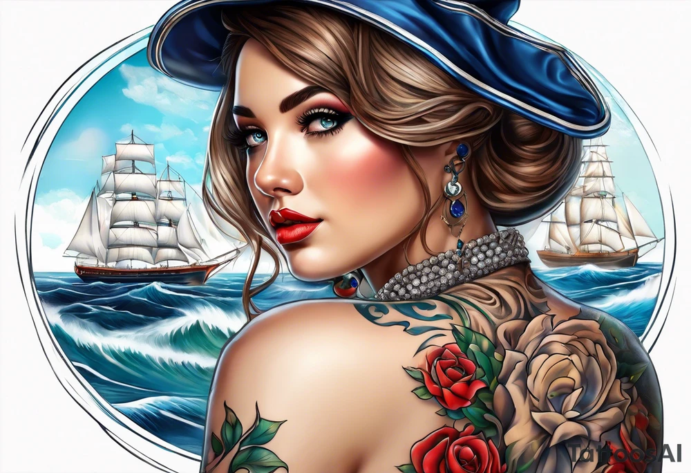 A lady reveals her boobs tattoo idea