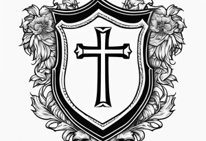cross of st george on shield tattoo idea