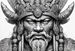 Ogum, god of the iron, war and the paths tattoo idea