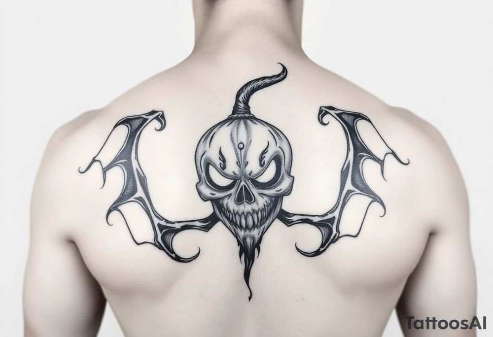 Spooky jack o lanturn evil tattoo idea