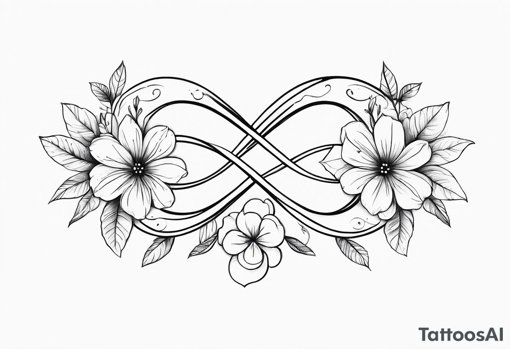 infinity symbol with flowers 
I tattoo idea