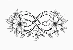 infinity symbol with flowers 
I tattoo idea
