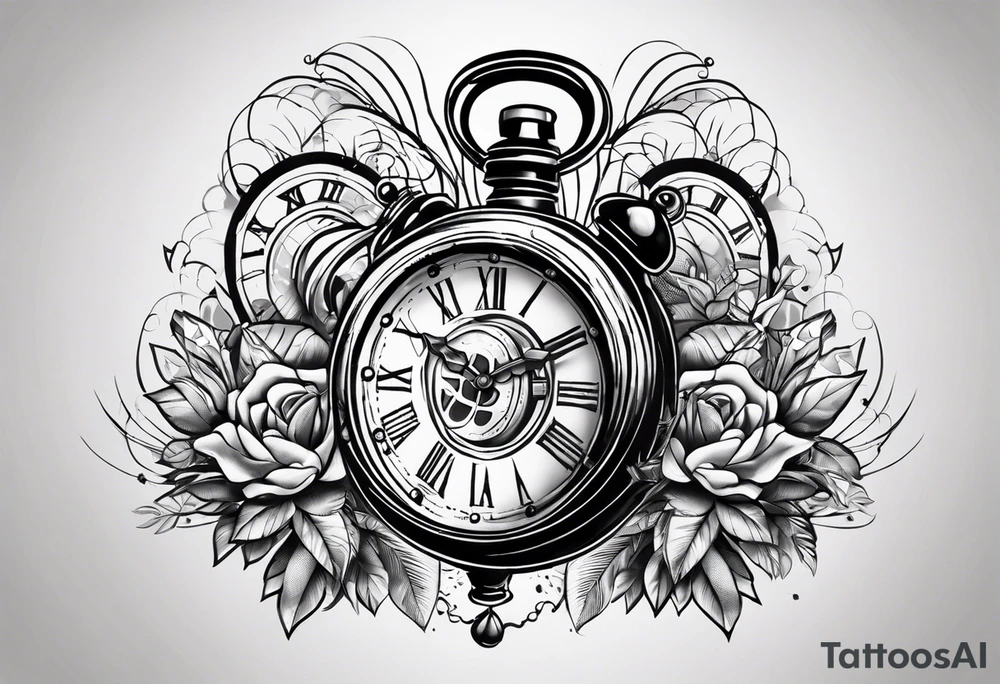 Grenade and clock tattoo idea