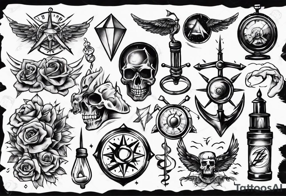 Old school sketch tattoo idea