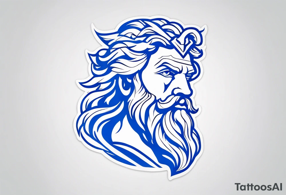 Zeus, blue lightning tattoo idea