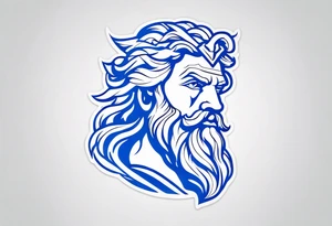 Zeus, blue lightning tattoo idea