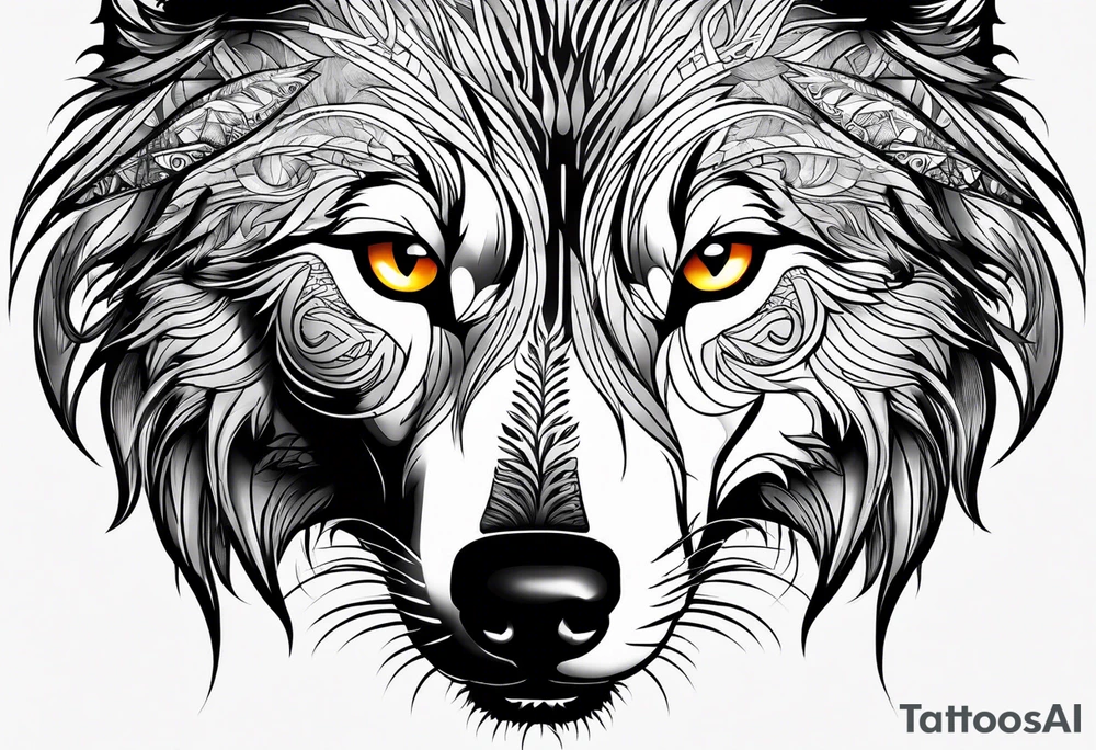 Wolf eyes tattoo idea