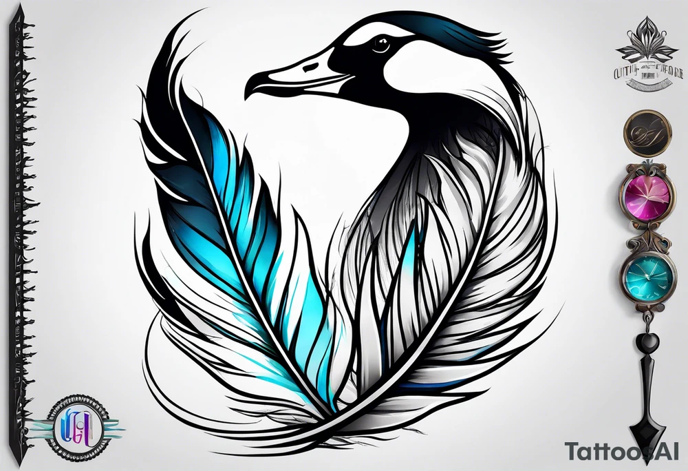 Goose feather tattoo idea
