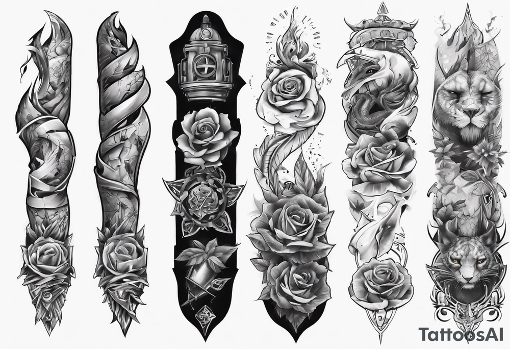 men’s arm sleeve tattoo idea