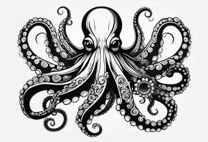 Electric octopus tattoo idea