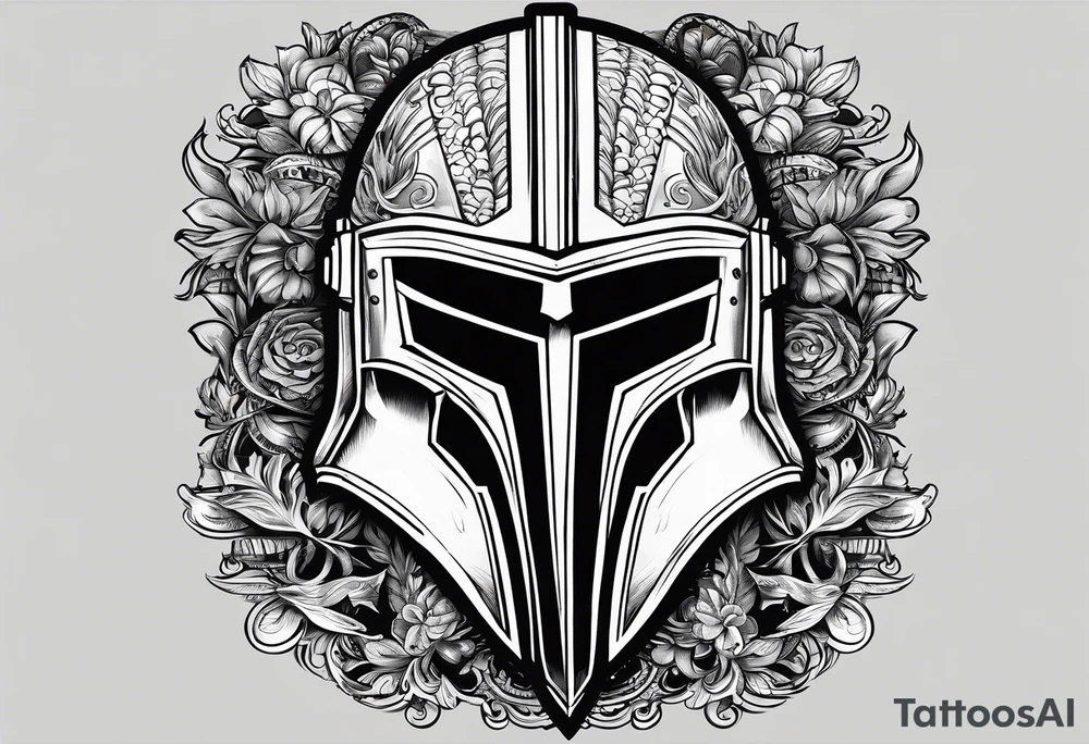 If you’re going thru hell keep going text wrapped around a spartan helmet. tattoo idea
