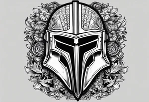 If you’re going thru hell keep going text wrapped around a spartan helmet. tattoo idea