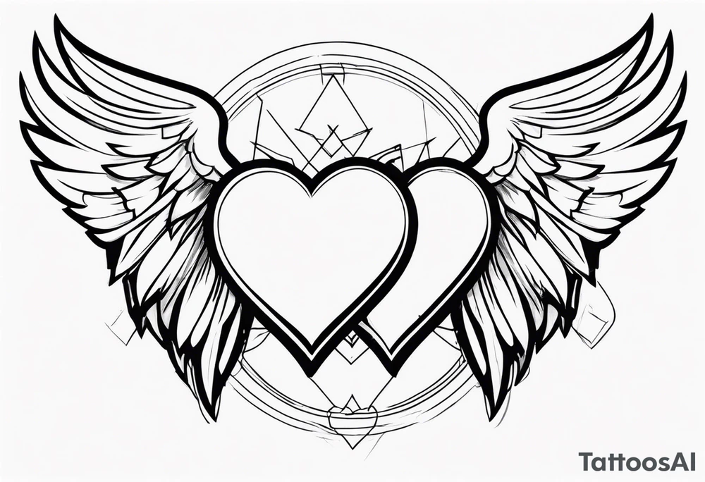 angelish devilish heart/wings tattoo idea